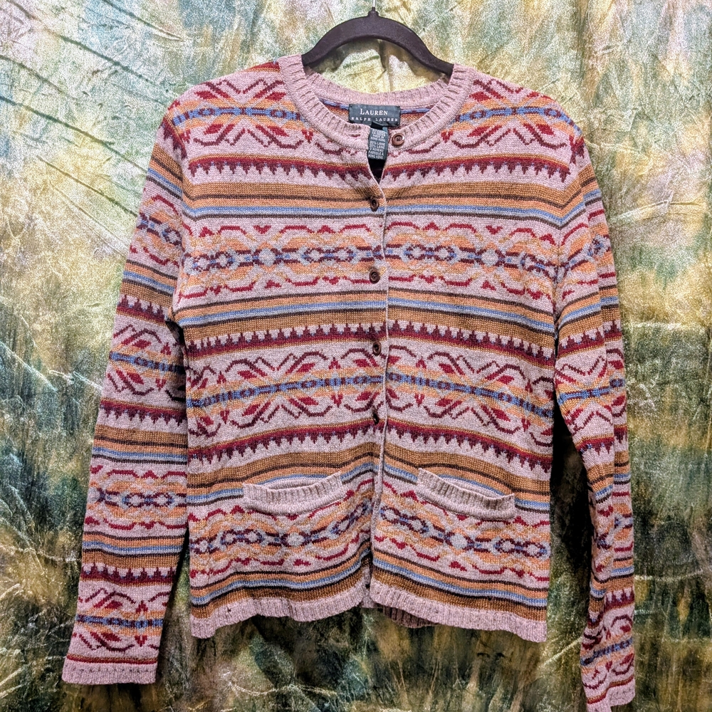 Lauren Ralph Lauren Women's Multicolor Patterned Sweater